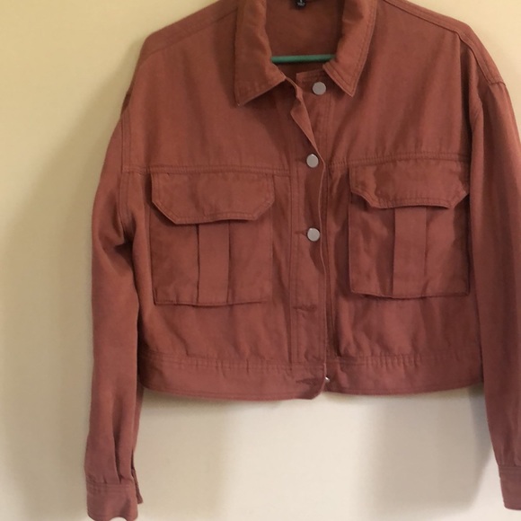 Lulus gold grown color denim jacket - Picture 4 of 7